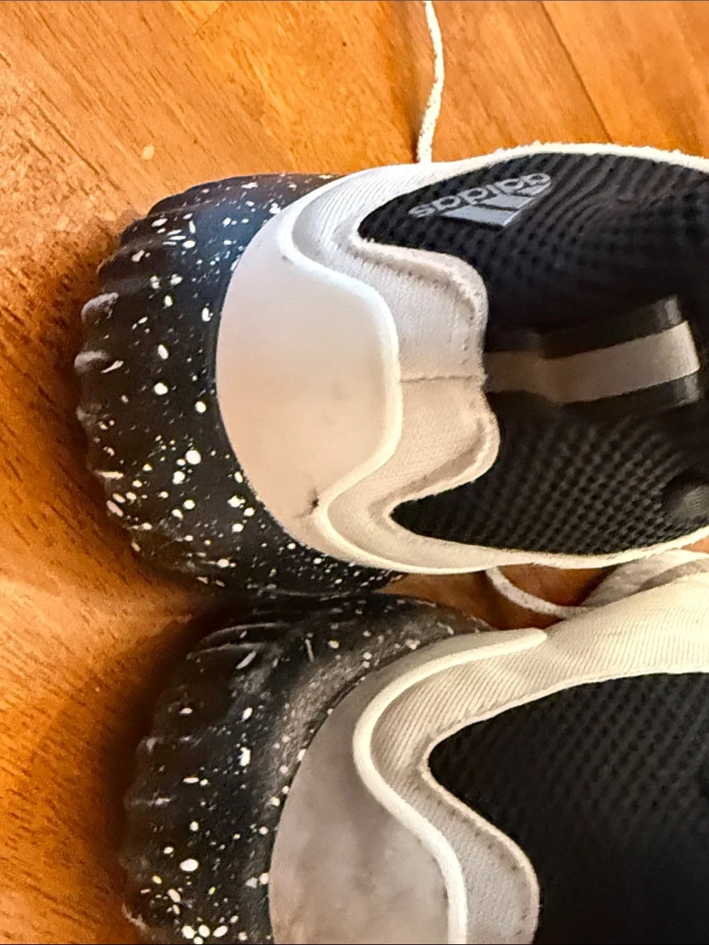 adidas White & Black Speckled Sole Trainers size 16